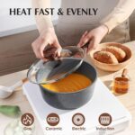 SENSARTE Nonstick Cookware Set 23-Piece, Non Stick Pots and Pans Set with Swiss Granite Coating, Healthy Kitchen Cooking Set, Stay-Cool Handles - Image 9