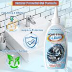 Black Stain Remover Gel Washing Machine Cleaner Housefold Stain Removal Gel for Front Loader Washer Grout Cleaner Kitchen Sink Showers Bathroom and Floor Tile 8Fl Oz（2-Pack） - Image 7