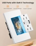SURAIELEC 15 Amp GFCI Outlet with USB-C & USB-A Ports, Self-Test GFCI Electrical Outlet Combination with USB, Tamper-Resistant GFCI Outlet, Screwless Wall Plate Included, ETL Listed, White, 4-Pack - Image 5