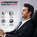 Monster Open Ear AC210 Headphones, Bluetooth 5.4 Earphones Stereo Sound, Wireless Headphones 30 Hours Playback, Type-C Charging, HD Clear Calls, Touch Control, IPX5 Waterproof Open Ear Earbuds,Black - Image 3