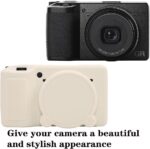 Case for Ricoh GRIII GRIIIX Camera, Soft Silicone GRIII GRIIIX Camera Case Cover with Detachable Lens Cover Lightweight Skin Friendly，Misty White - Image 4