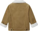 Toddler Baby Boys' Corduroy Jacket Sherpa Lined Lapel Baby jacket Warm and Thick Infant Coat Long - Image 3