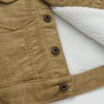 Toddler Baby Boys' Corduroy Jacket Sherpa Lined Lapel Baby jacket Warm and Thick Infant Coat Long - Image 6