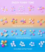 Danrun Charms Bracelet Making Kit for Girls 8-12, Cute Beads for Jewelry Making Kit for Kids Girls, Arts and Crafts for Kids Ages 6-8, Birthday Gifts for Girls Ages 5 7 9 10 11 12 for Toy Jewelry - Image 6