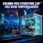 White PC Case, ATX Gaming PC Case with 7 PWM ARGB Fans Pre-Installed,Type-C Full-View Dual Tempered Glass, Gaming Computer CASE - Image 7
