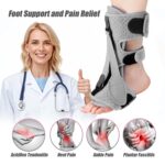 Plantar Fasciitis Night Splint, Night Splint Plantar Fasciitis for Women And Men, Upgrade Adjustable Splint Not Affect Sleep for Achilles Tendinitis Flat Arch Foot Drop (Gray) - Image 3
