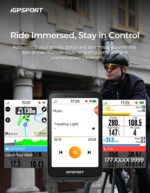 iGPSPORT BiNavi Bike Computer, 3.5‘’ Touch Screen Map Navigation Music Control Climb Tips, Wireless GPS Cycling Computer - Image 4