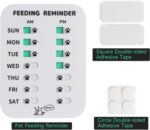 Pet Feeding Reminder for Dogs Cats, Magnetic Reminder Sticker Sign, AM/PM Daily Indication, Dog Accessories Helps You to Track Pet Feeding & Medication (White) - Image 8