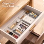 A-LuGei Drawer Organizer, Bathroom Organizers and Storage, Makeup organizer, Desk drawer organizer, Storage Bins for Kitchen Office Bedroom Vanity Jewelry Pantry Garage, 4Size, Clear - Image 5