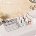 A-LuGei Drawer Organizer, Bathroom Organizers and Storage, Makeup organizer, Desk drawer organizer, Storage Bins for Kitchen Office Bedroom Vanity Jewelry Pantry Garage, 4Size, Clear - Image 6