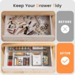 A-LuGei Drawer Organizer, Bathroom Organizers and Storage, Makeup organizer, Desk drawer organizer, Storage Bins for Kitchen Office Bedroom Vanity Jewelry Pantry Garage, 4Size, Clear - Image 8