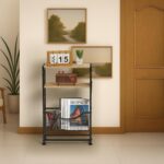 Narrow Side Table, Skinny Small End Tables with Magazine Holder, 3 Tier Small Sofa Side Table for Smalls Spaces, Sofa Couch Tables Bedside Table for Living Room Bedroom Office - Image 7