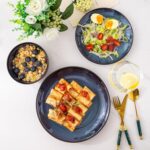 LERATIO Ceramic Dinnerware Sets for 8,Stoneware Plates and Bowls Sets,Handmade Reactive Glaze Dishes Set,Chip Resistant and Scratch Resistant | Oven&Dishwasher & Microwave Safe-Blue(24PCS) - Image 5