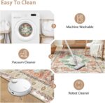 BESTSWEETIE 8x10 Area Rugs Machine Washable No Pile Non Slip Vintage Rugs for Living Room&Bedroom&Dinning Room Bohemian Distressed Carpet Indoor,Brick - Image 6