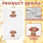 SPBL&L Western Cow Plaid Bow Hand Towels, Red Christmas Kitchen & Bath Towels, 16x24 Inch - Image 7