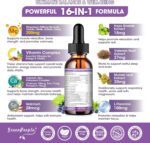 GREENPEOPLE Magnesium Glycinate Liquid Drops - 1000mg 5-in-1 High Absorption Liquid Magnesium for Sleep with D3/K2/B6 | Fast-Acting, Bone, Muscle & Sleep | Sugar-Free Grape Flavor, 2fl Oz 2 Pack - Image 4