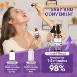 GREENPEOPLE Magnesium Glycinate Liquid Drops - 1000mg 5-in-1 High Absorption Liquid Magnesium for Sleep with D3/K2/B6 | Fast-Acting, Bone, Muscle & Sleep | Sugar-Free Grape Flavor, 2fl Oz 2 Pack - Image 5