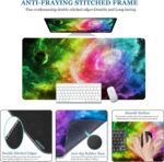Desk Mat, Desk Matt for Desktop, Desk Pad Mat, XXL Large Mouse Pad for Desk, Anti-Slip Big Mousepad with Stitched Edges, Keyboard Mouse Mat for Computer, Work, Office, Gaming, Spiral Galaxy - Image 4