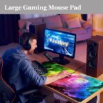 Desk Mat, Desk Matt for Desktop, Desk Pad Mat, XXL Large Mouse Pad for Desk, Anti-Slip Big Mousepad with Stitched Edges, Keyboard Mouse Mat for Computer, Work, Office, Gaming, Spiral Galaxy - Image 5