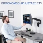 VIVO Premium Ultrawide Monitor Counterbalance Wall Mount for up to 49 inch Screens, Holds 44 lbs, Full Motion, Max VESA 100x100, Black, MOUNT-V101V - Image 7