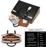 BOSTANTEN Briefcase for Women 15.6 Inch Genuine Leather Laptop Briefcase Shoulder Work Tote Bag Purse - Image 4