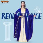 Spooktacular Creations Renaissance Costume Women, Velvet Medieval Dress for Women, Irish Renaissance Dress for Halloween - Image 3