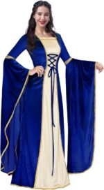 Spooktacular Creations Renaissance Costume Women, Velvet Medieval Dress for Women, Irish Renaissance Dress for Halloween - Image 4