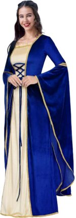 Spooktacular Creations Renaissance Costume Women, Velvet Medieval Dress for Women, Irish Renaissance Dress for Halloween - Image 6