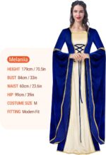 Spooktacular Creations Renaissance Costume Women, Velvet Medieval Dress for Women, Irish Renaissance Dress for Halloween - Image 8