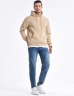 JMIERR Mens Casual Cotton Hooded Collar Drawstring Hoodies Pullover Sweatshirts Casual Long Sleeve Shirts - Image 10
