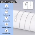 Jewlpire 1mm 1.2mm Cable Chains 925 Sterling Silver Chain Necklace for Women, 14k Gold Plated Chain for Women Sturdy Womens Chains Necklace, 14 16 18 20 22 24 Inch - Image 5