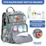 PILLANI Baby Diaper Bag Backpack - Large Bag for Boys & Girls, Waterproof Diaper Backpack - Travel Diaper Bags w/Changing Pad, Baby Registry Search & Shower Gifts - Essentials Must Haves Newborn Stuff - Image 5