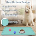 Silicone Pet Food Mat for Dogs and Cats - Waterproof Feeding Mat With High Lips for Messy Drinkers - Placemat for Food and Water Bowls - Image 3
