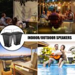 pohopa Bluetooth Speakers Waterproof, Solar Powered 2 Packs True Wireless Stereo Sound 20W Dual Pairing Lantern Indoor Outdoor Speakers with 20 Piece LED Lights, Richer Bass, Black - Image 4