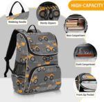 ZAZYXTJ Tractor Truck School Kids Backpack with Reflective Strip for Girls and Boys 6-12 Elementary Student Bookbag Middle School Bags - Image 5