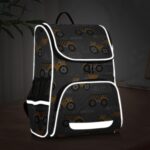 ZAZYXTJ Tractor Truck School Kids Backpack with Reflective Strip for Girls and Boys 6-12 Elementary Student Bookbag Middle School Bags - Image 6