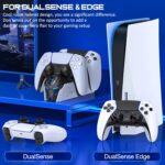 P5 Controller Charger Station for PlayStation 5 Dualsense Controllers: Fast Dual Controller Stand Charger Dock-LED P5 Charging Station Accessories for PlayStation 5 Storage Kit with AC Adapter - Image 6
