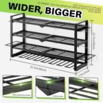 Large Power Tool Organizer Wall Mount, Garage Storage Cordless Tool Organizer with Screwdriver Holder, Heavy Duty Metal Storage Rack with 8 Drill Holder 4 Layer, Gifts for Men Who Have Everything - Image 7