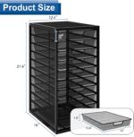 Natwind Mesh file organizer 10 drawers, Office Supplies Desktop Organizers and Accessories Stationery Storage, Paper Letter Tray, File Binder Organizer for Home Office School,Black - Image 3