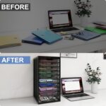 Natwind Mesh file organizer 10 drawers, Office Supplies Desktop Organizers and Accessories Stationery Storage, Paper Letter Tray, File Binder Organizer for Home Office School,Black - Image 8