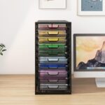 Natwind Mesh file organizer 10 drawers, Office Supplies Desktop Organizers and Accessories Stationery Storage, Paper Letter Tray, File Binder Organizer for Home Office School,Black - Image 9