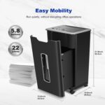 Paper Shredder for Home Office, 60 Sheets Auto Feed, 55dB Super Quiet, P-4 Cross Cut, 2.4m/min High-Speed Shredding, 5.8 Gallon Bin, CD/Credit Card Shredder with Anti-Jam & Dual Modes - Image 7