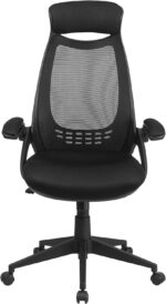 Flash Furniture Ivan High Back Black Mesh Executive Swivel Office Chair with Flip-Up Arms - Image 6