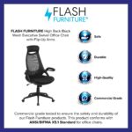 Flash Furniture Ivan High Back Black Mesh Executive Swivel Office Chair with Flip-Up Arms - Image 7