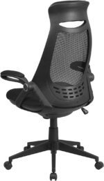 Flash Furniture Ivan High Back Black Mesh Executive Swivel Office Chair with Flip-Up Arms - Image 9