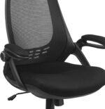 Flash Furniture Ivan High Back Black Mesh Executive Swivel Office Chair with Flip-Up Arms - Image 10