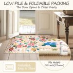 Floral 5x7 Area Rug Machine Washable Soft Print Boho Carpet Non Slip Doormat Low Pile Flower Area Rugs for Living Room Bedroom Nursery Kitchen Dining Room Indoor-Pink - Image 7