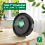 VIKMARI Glass Wall Clock 12 Inch Math Teaching Style Clock White Battery Operated Quartz Silent Non Ticking Wall Clocks for Classroom Bedroom Study Room - Image 5