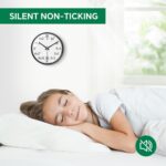 VIKMARI Glass Wall Clock 12 Inch Math Teaching Style Clock White Battery Operated Quartz Silent Non Ticking Wall Clocks for Classroom Bedroom Study Room - Image 7