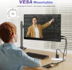 18.5 Inch Portable Monitor for Laptop, FHD 1080P 100% sRGB Travel Monitors for Laptop, Portable Computer IPS Display w/VESA, External Monitor USB-C HDR HDMI Portable Screen w/Smart Cover & Speakers - Image 7